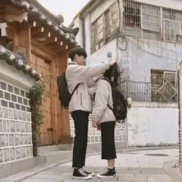 韩国幸福一对情侣头像