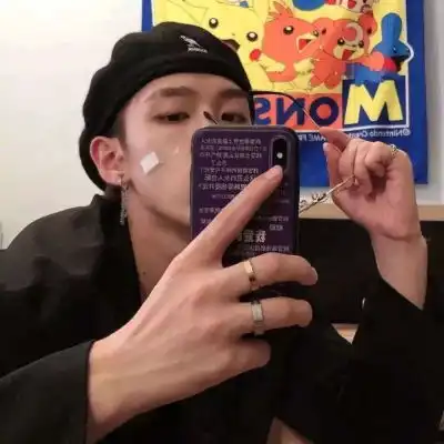 ins帅气成熟高冷挡脸男头.