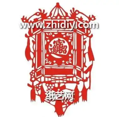 花灯制作方法之花灯窗花的剪纸灯笼图案与教程