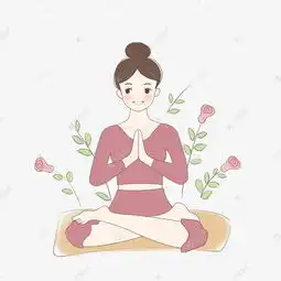 瑜伽少女手绘卡通元素素材图片免费下载千库网