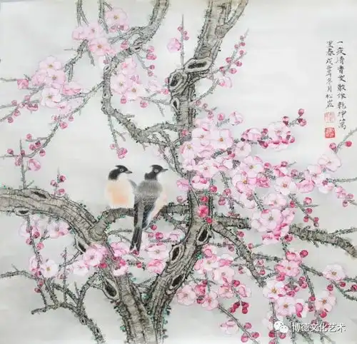 唯美淡雅,清新脱俗著名花鸟工笔画家赵松岩作品欣赏