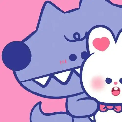 情侣头像粉色系一男一女可爱动漫cp情头一对