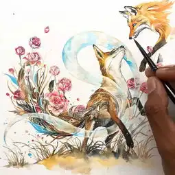 创意插画师用画笔描绘美轮美奂的动物们,超级梦幻可爱的