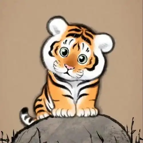 超可爱小脑虎头像来咯
