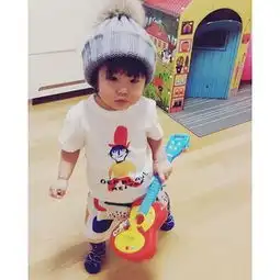 ins款bobochoses同款小丑人t恤套装儿童男女童纯棉短袖t恤裤子