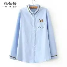 白色猫咪衬衫