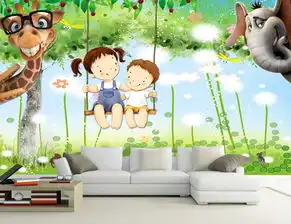 唯美卡通儿童房清新儿童房小孩房壁画图片设计素材高清psd模板下载94.56mb儿童房背景墙大全