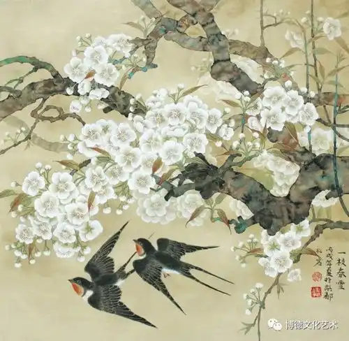 唯美淡雅,清新脱俗著名花鸟工笔画家赵松岩作品欣赏