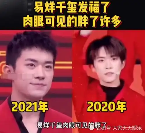 去年和今年央视镜头下的易烊千玺发福了