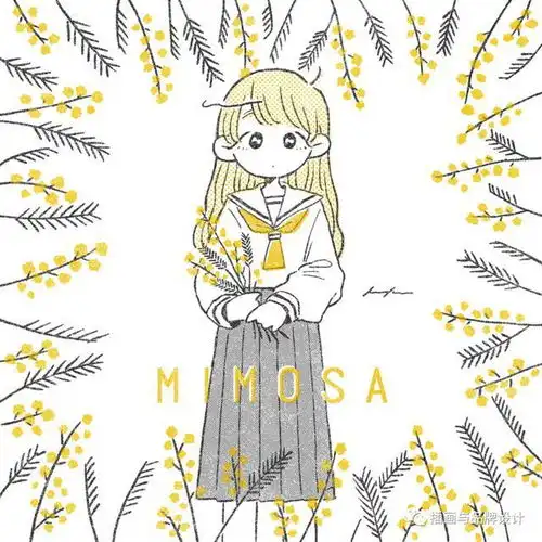 插画丨萌系二次元简笔画美少女,概括充满青春活力的少女日常