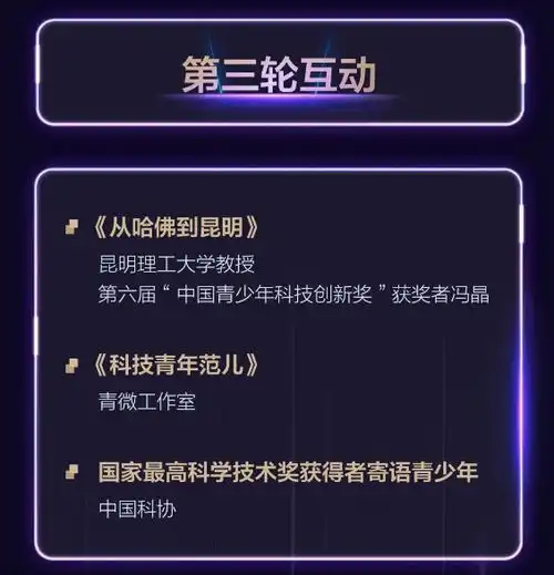 2020第十二届中国青少年科技创新奖网络直播完整版节目单