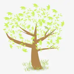 小清新树木卡通插画免扣png图片素材其他格式下载动漫人物大全