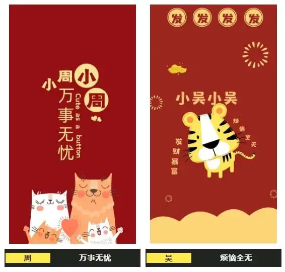 2022最流行的姓氏壁纸来了换上它,接好运