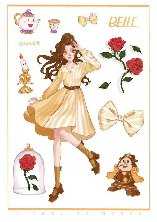 迪士尼公主的时尚穿搭,白雪公主爱lolita,茉莉公主依旧很辣