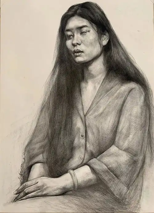 教师作品杭州吴越画室教师素描作品欣赏,中国美院雕塑系研究生团队领衔
