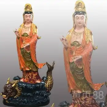 观音菩萨神像鳌鱼观音佛像三十三观音神像雕塑定做-黄页88网