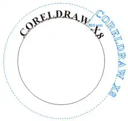 cdr如何把字打成弧行