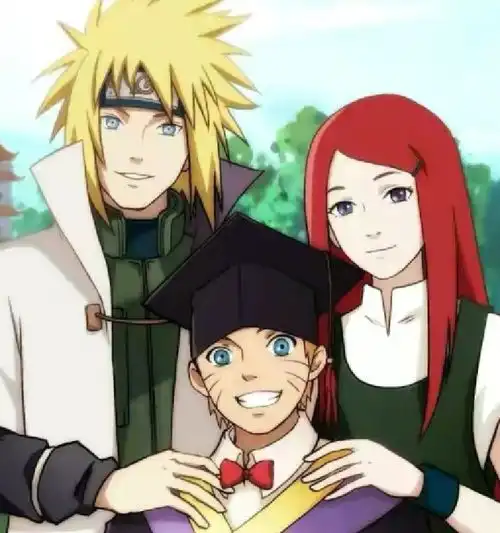 火影忍者忍者学校毕业照,鸣人一家诠释幸福,雏田一家略显凄凉