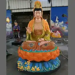 开光树脂彩绘佛像自在观音菩萨观自在摆件观世音菩萨佛堂供奉装饰工艺品-黄页88网