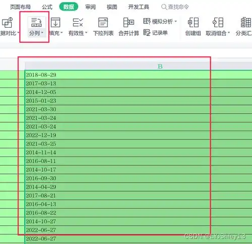 wps表格转换日期格式没反应时