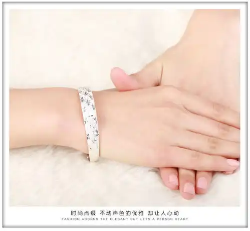 奈唯银手镯s990足银满天星手镯银女款手镯简约时尚手镯送妈妈礼物漫天星辰