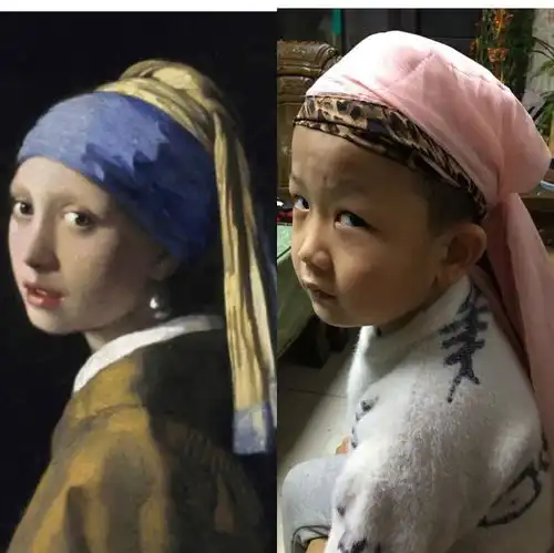 萌娃有画说天桥区滨河幼儿园开展世界名画模仿秀活动