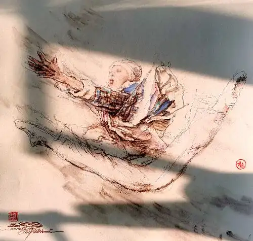 谁持彩练当空舞著名画家蔡玉水的速写艺术赏析