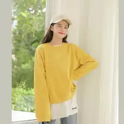 卫衣女2019秋冬新款韩版简约ins港风宽松休闲圆领基础款纯色套头上衣ll