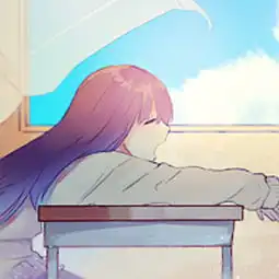 趴在桌上的动漫男女情头