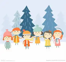 可爱雪地里的孩子图片