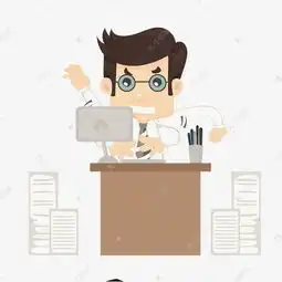 矢量手绘上班看电脑工作男士素材图片免费下载高清psd千库网图片编号10028347