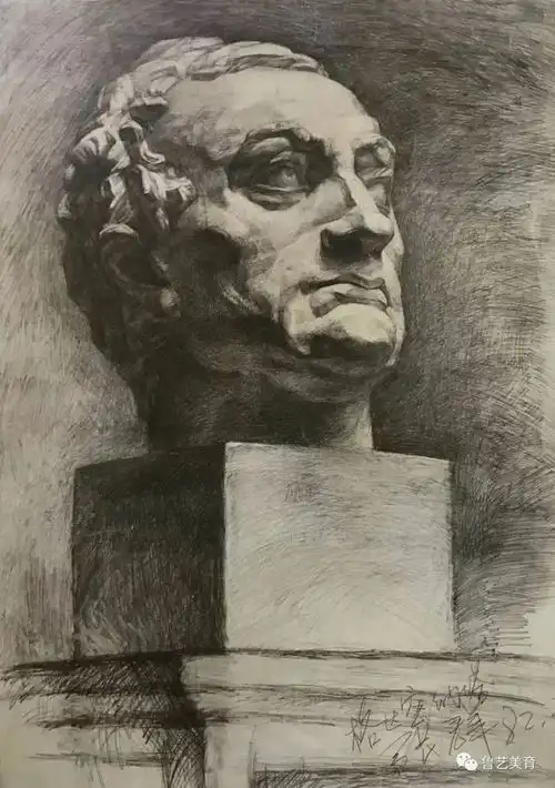经典素描石膏像作品全集石膏是训练造型最重要的手段