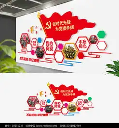 红色党建党员部队照片墙展板
