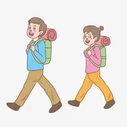 旅游情侣出行手绘卡通图片素材其他格式下载动漫人物大全