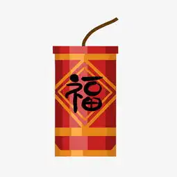 卡通手绘福字鞭炮插画图片素材其他格式下载动漫人物大全