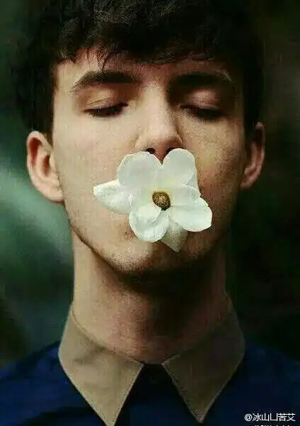 脸上一半花的艺术图,像截图里的头像一样