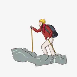 冬季旅游爬雪山插画图片素材其他格式下载动漫人物大全