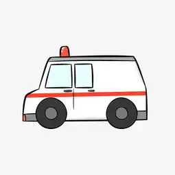 白色的救护车手绘插画图片素材其他格式下载动漫人物大全