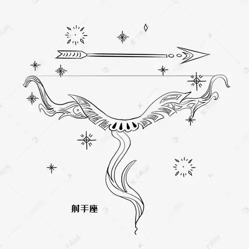 线描12星座射手座素材图片免费下载千库网