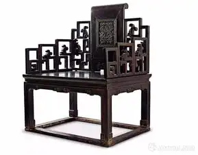 上海匡时春拍大器夜场紫檀九屏风螭龙聚宝盆拐子纹大宝座