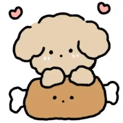 卡通小棕狗头像系列