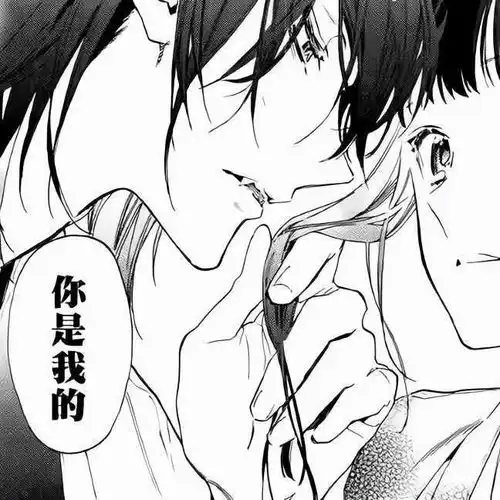 情头黑白动漫情侣头像系列6