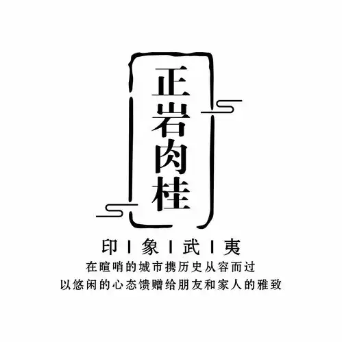 茶叶包装设计茶名正岩肉桂竖版字体版式设计中国书法国风国潮书法国潮风茶名包装设计字体版式设计