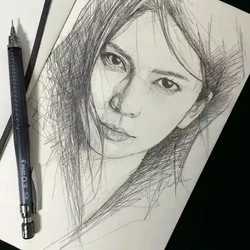 这组素描头像五官超适合你学习