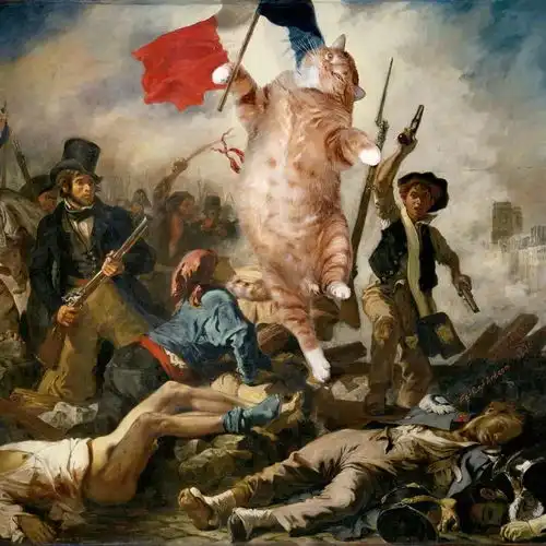 创意世界名画篇之肥猫闯入系列