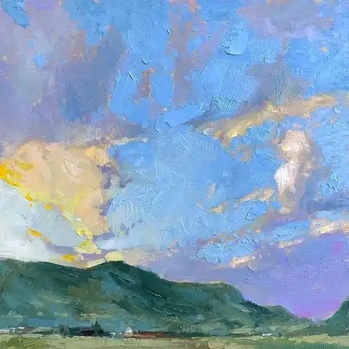 他用色块构筑天空,这样的风景太美了