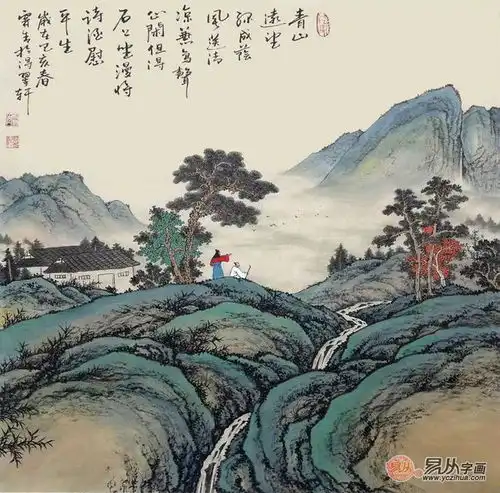 画家霖青研习古法山水之道传承经典焕新颜