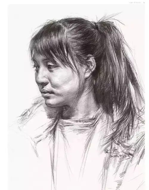 美术生收藏一大波女青年素描头像