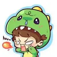 恐龙情侣头像戴红帽子微信头像图片大全