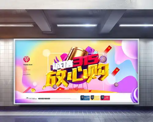 绚丽时尚诚信315促销展板设计图片下载psd格式素材47262362像素